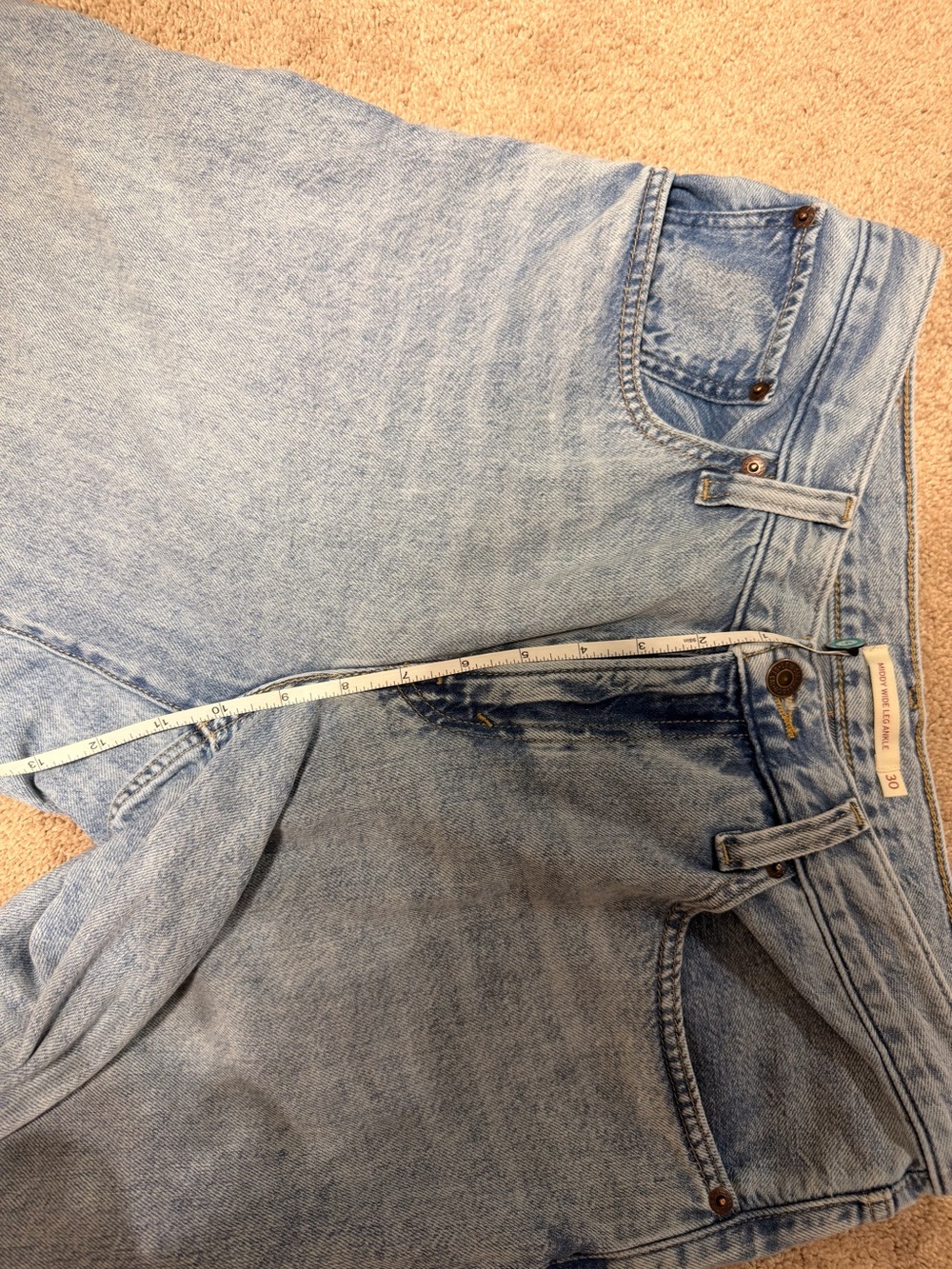 Light Blue Wide-Leg High-Rise Women's Jeans - Picture 7 of 8